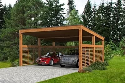 Contemporary 2-Car Carport - 440 Sq Ft