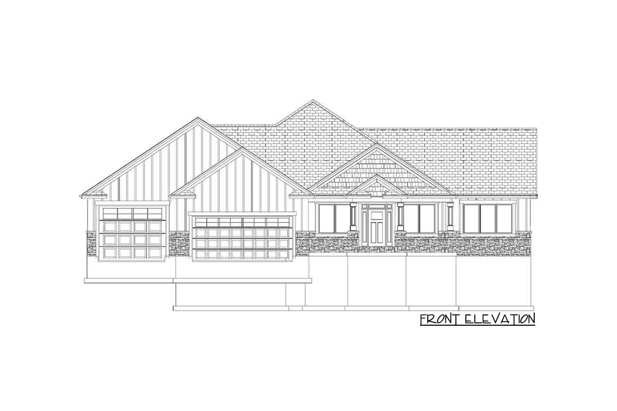 Plan 61374UT: Exclusive Ranch Home Plan with Lower-level 2-Bed Apartment - Image #29 - Craftsman, New American, Ranch