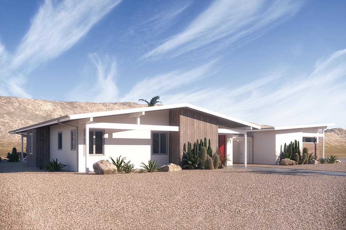 Plan 871010NST: Mid-century Modern House Plan with Southwest Vibe - Image #4 - Mid Century Modern, Modern, Ranch, Southwest