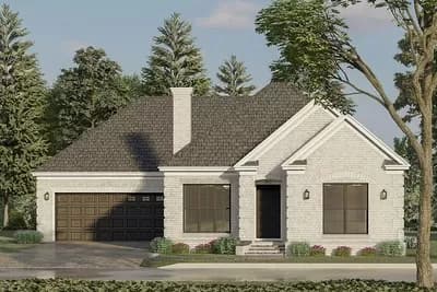 3-Bed 1-Story House Plan with 2 Fireplaces