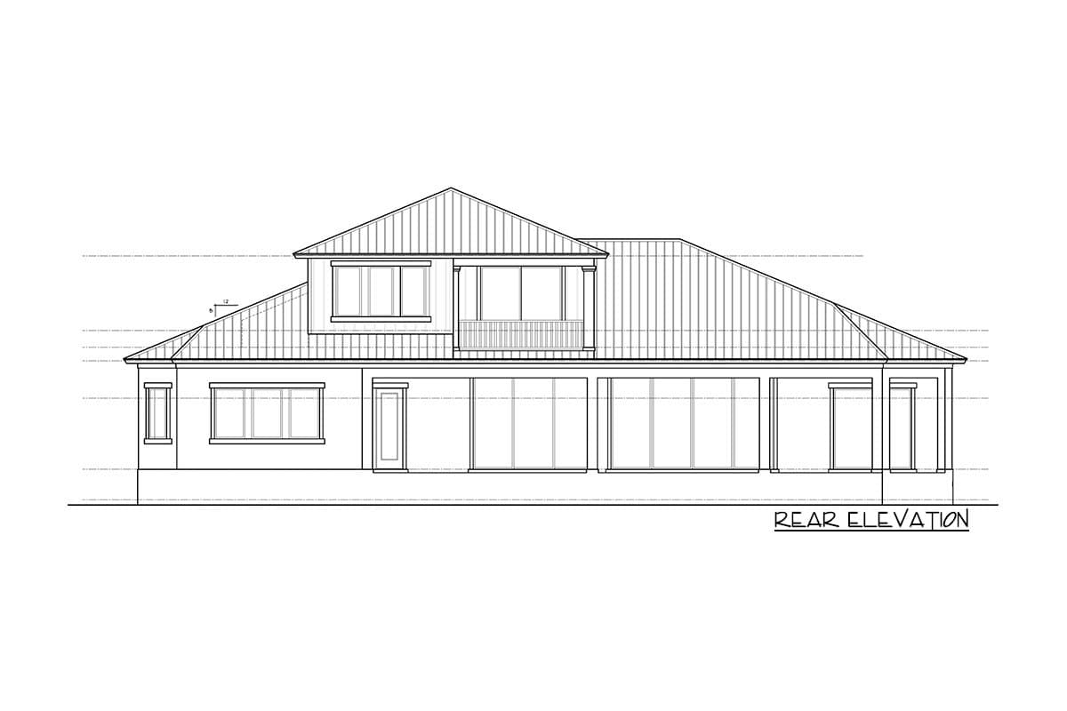 Plan 33239ZR: 4-Bed Coastal Contemporary House Plan with Butler's Pantry and Covered Lanai - Image #4 - Coastal, Coastal Contemporary, Contemporary, Craftsman, Florida-Style, New American, Southern