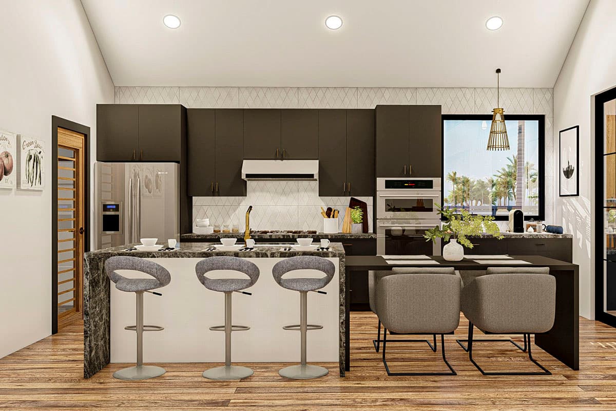 Plan 62325DJ: Scandinavian-Style House Plan with Pull-through 2-Car Garage - 1499 Sq Ft - Image #6 - Contemporary, Mid Century Modern, Modern, Ranch, Scandinavian, Southern, Southwest