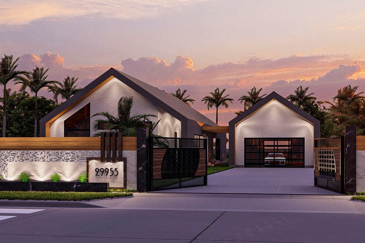 Plan 62325DJ: Scandinavian-Style House Plan with Pull-through 2-Car Garage - 1499 Sq Ft - Image #8 - Contemporary, Mid Century Modern, Modern, Ranch, Scandinavian, Southern, Southwest