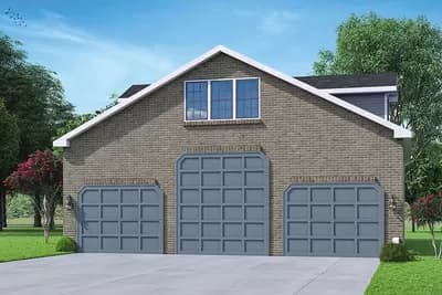 Detached Garage Plan with Drive-through Access for up to 6 Cars