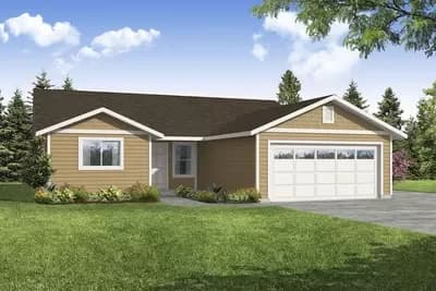 4-Bed Ranch Home Plan with Clustered Bedrooms