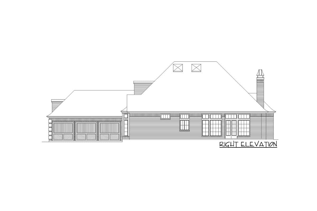 Plan 36656TX: 3-Bed European-style Home Plan Perfect for a Zero Lot Line or Narrow Lot - Image #5 - European, Traditional