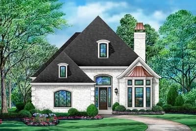 3-Bed European-style Home Plan Perfect for a Zero Lot Line or Narrow Lot