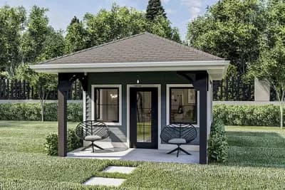 Work-from-home Studio with Front Porch