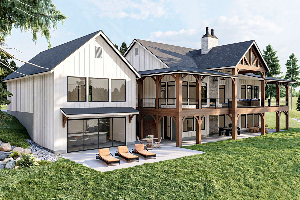 Plan 62327DJ: Craftsman Lake House Plan with Massive Wraparound Covered Deck and Optional Lower Level Lake Bar - Image #11 - Country, Craftsman, Modern Farmhouse, Mountain, Vacation