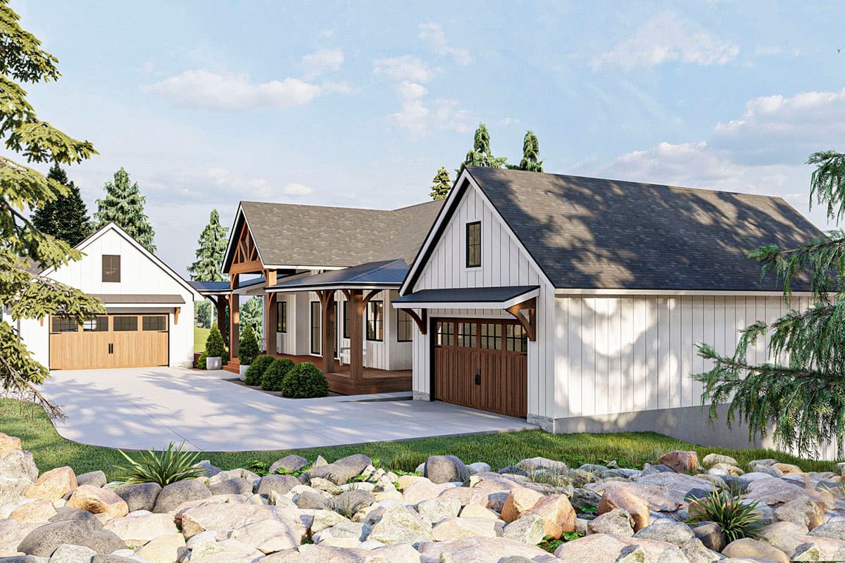 Plan 62327DJ: Craftsman Lake House Plan with Massive Wraparound Covered Deck and Optional Lower Level Lake Bar - Image #8 - Country, Craftsman, Modern Farmhouse, Mountain, Vacation