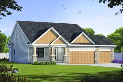 2-Bed Home Plan with Attractive Front Porch