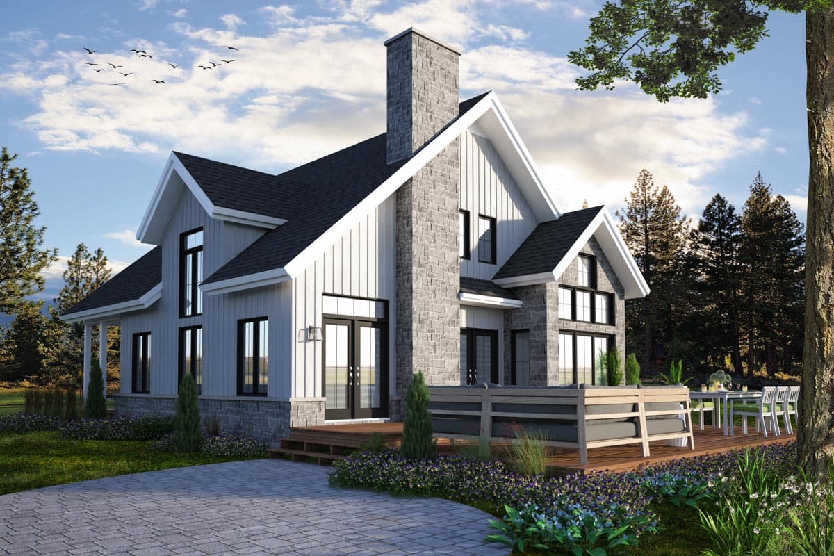 Plan 22592DR: New American Mountain Home Plan with Cathedral Ceilings - Image #4 - Cottage, Country, Mountain, Rustic, Vacation