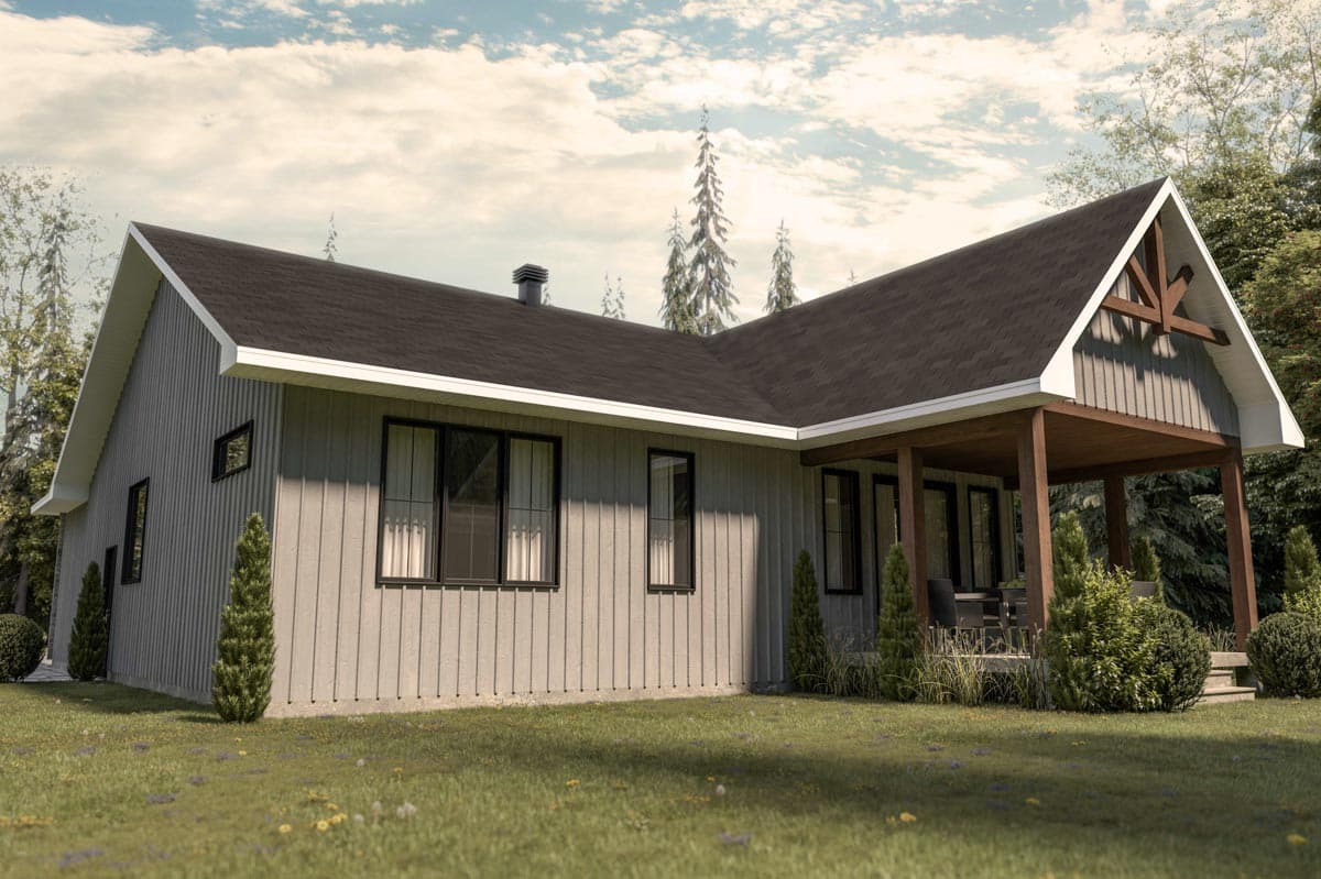 Plan 22595DR: Modern Craftsman House Plan with 2 Beds or 1 Plus an Office - Image #7 - Craftsman, Mountain, New American, Northwest, Ranch