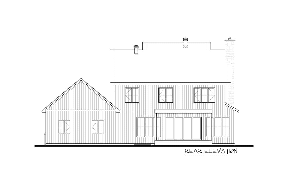 Plan 22596DR: 2-Story 3-Bed Modern Farmhouse Plan with Home Office and Laundry Chute - 2383 Sq Ft - Image #17 - Country, Craftsman, Farmhouse, Modern Farmhouse, New American