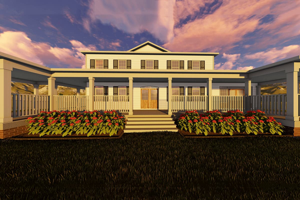Plan 77644FB: Two-Story Country Home Plan with Dreamy Wrap-around Porch - 3732 Sq Ft - Image #9 - Country, Southern, Traditional