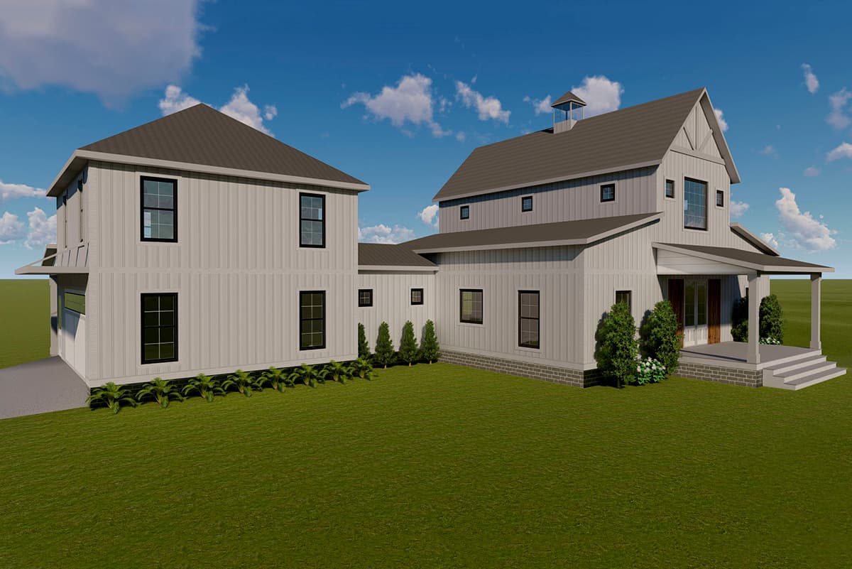 Plan 77645FB: Exclusive 3-Bed Home Plan with Loft and Sun Room - Image #5 - Barndominium, Country, Craftsman