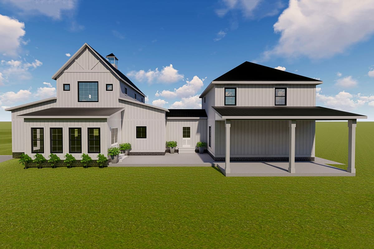 Plan 77645FB: Exclusive 3-Bed Home Plan with Loft and Sun Room - Image #7 - Barndominium, Country, Craftsman
