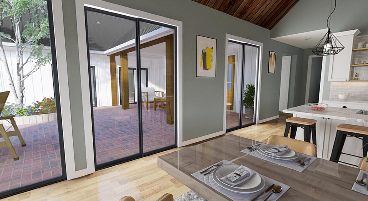 Plan 69770AM: One-Story New American Home Plan with Bedrooms Off To One Side - 2451 Sq Ft - Image #8 - Country, Craftsman, New American, Ranch