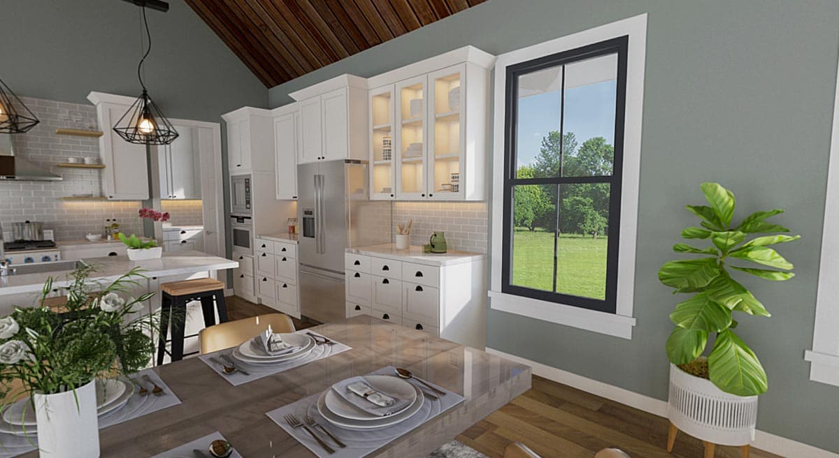 Plan 69770AM: One-Story New American Home Plan with Bedrooms Off To One Side - 2451 Sq Ft - Image #11 - Country, Craftsman, New American, Ranch