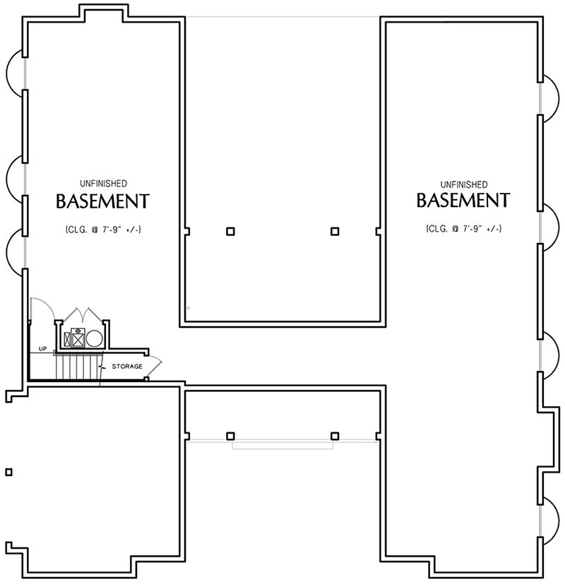 Plan 69770AM: One-Story New American Home Plan with Bedrooms Off To One Side - 2451 Sq Ft - Floor Plan - Unfinished Basement  - Country, Craftsman, New American, Ranch