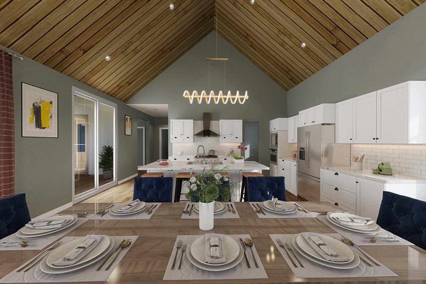 Plan 69770AM: One-Story New American Home Plan with Bedrooms Off To One Side - 2451 Sq Ft - Virtual Tour Cover Image - Country, Craftsman, New American, Ranch