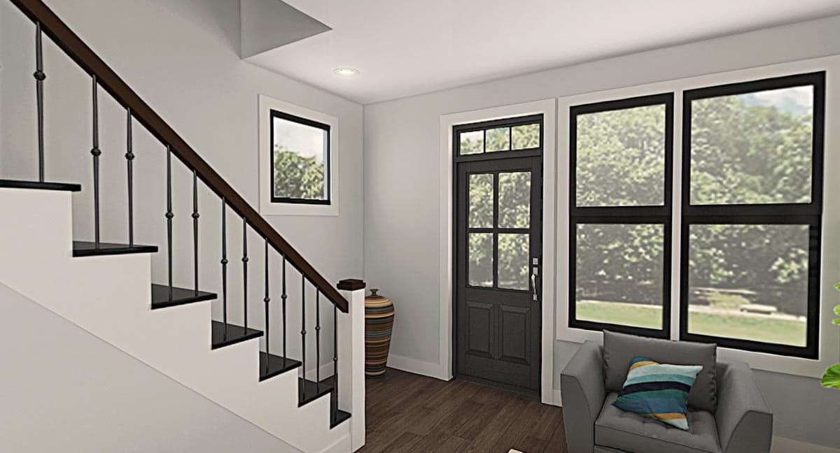 Plan 69771AM: Rustic 2-story Tiny Home Plan with Optional 1-Car Garage - Image #4 - Cottage, Country, Rustic, Vacation