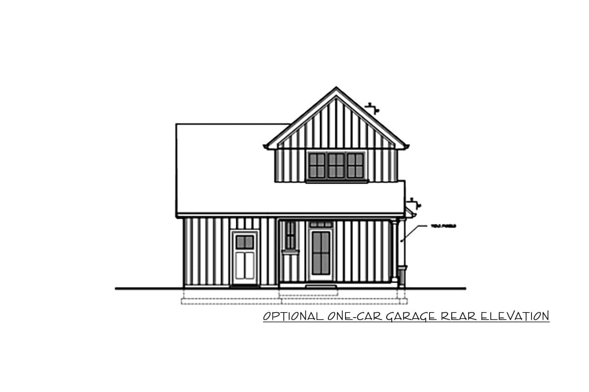 Plan 69771AM: Rustic 2-story Tiny Home Plan with Optional 1-Car Garage - Image #10 - Cottage, Country, Rustic, Vacation