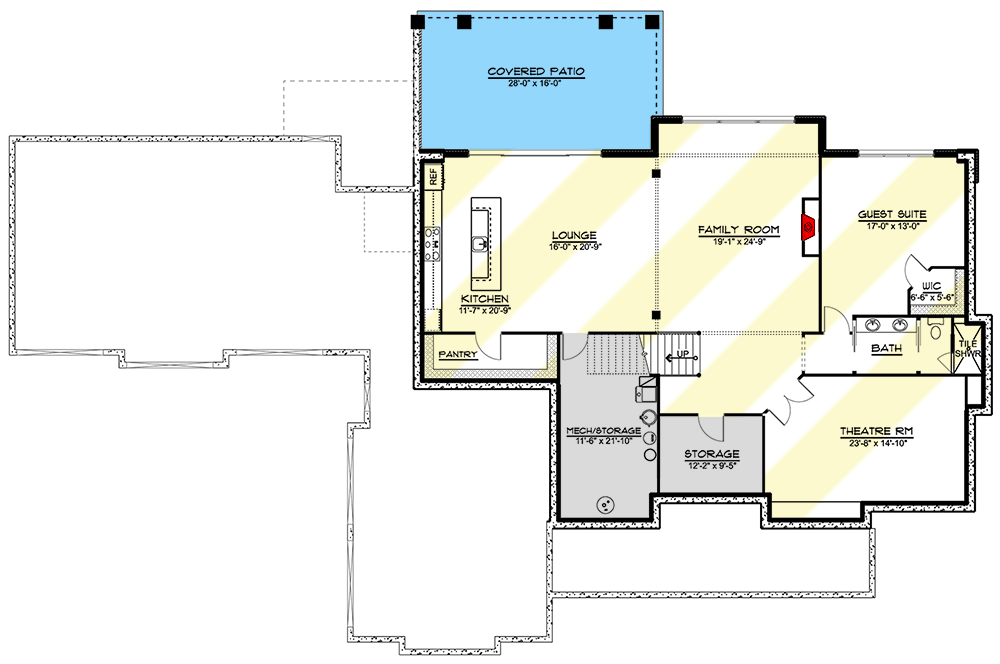 Plan 135036GRA: Two-story Modern Farmhouse Plan with Optional Lower-level Guest Suite - Floor Plan - Optional Lower Level - Country, Farmhouse, Modern Farmhouse, New American, Traditional