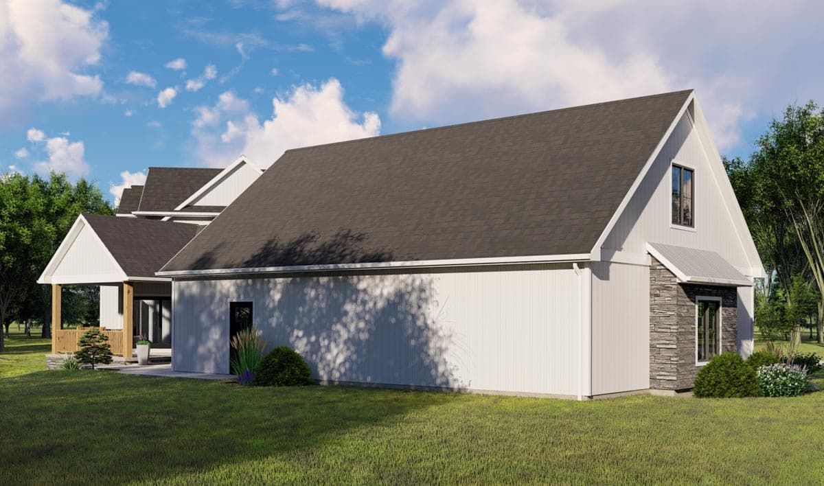 Plan 135037GRA: New American Country House Plan with Angled Garage and Massive Bonus Room - Image #4 - Country, Craftsman, Mountain, New American