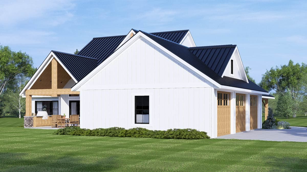 Plan 135038GRA: 3-Bed New American Farmhouse with Wrap-around Porch and Optional Lower Level - Image #7 - Country, Craftsman, Modern Farmhouse, New American