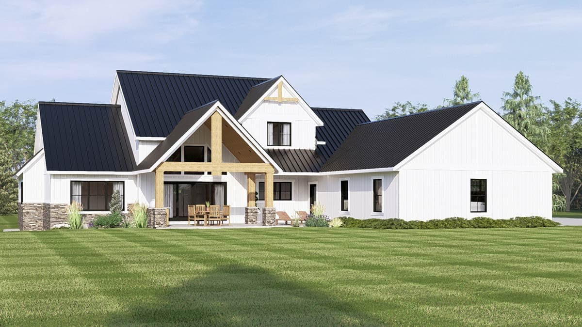 Plan 135038GRA: 3-Bed New American Farmhouse with Wrap-around Porch and Optional Lower Level - Image #6 - Country, Craftsman, Modern Farmhouse, New American