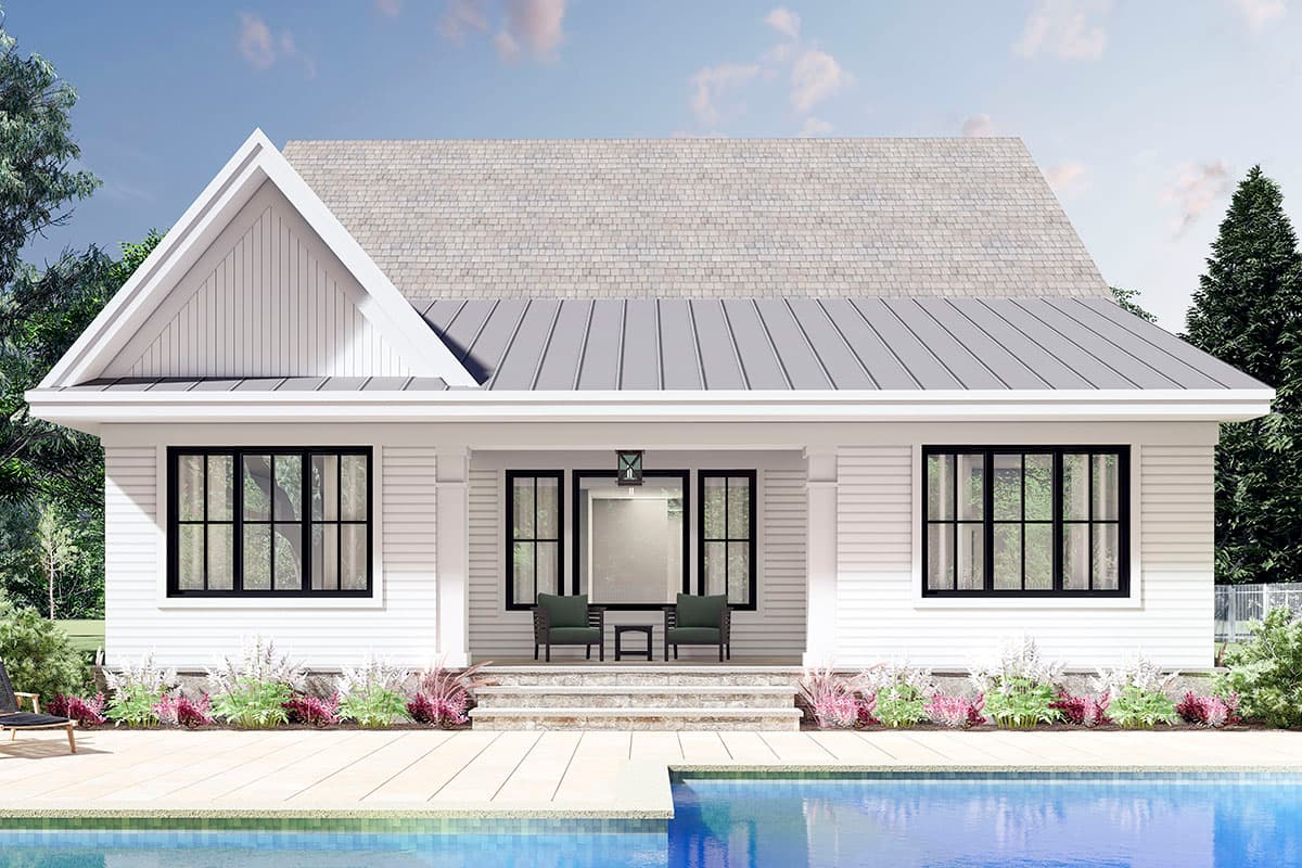 Plan 14700RK: Narrow Modern Farmhouse Plan with Home Office and Laundry On Both Floors - Image #7 - Country, Craftsman, Modern Farmhouse, New American