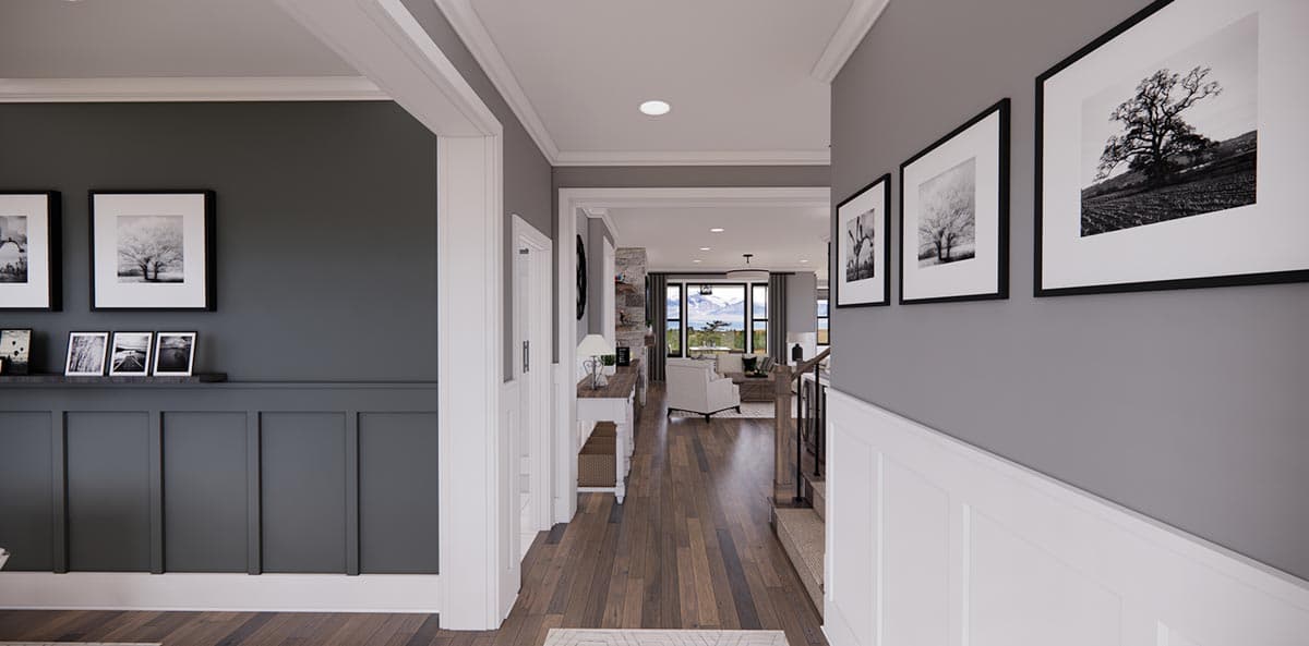 Plan 14700RK: Narrow Modern Farmhouse Plan with Home Office and Laundry On Both Floors - Image #9 - Country, Craftsman, Modern Farmhouse, New American