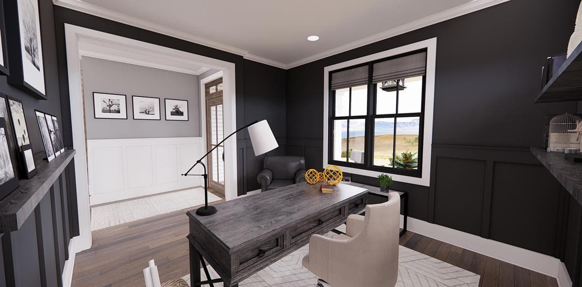 Plan 14700RK: Narrow Modern Farmhouse Plan with Home Office and Laundry On Both Floors - Image #11 - Country, Craftsman, Modern Farmhouse, New American