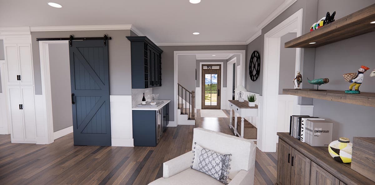 Plan 14700RK: Narrow Modern Farmhouse Plan with Home Office and Laundry On Both Floors - Image #16 - Country, Craftsman, Modern Farmhouse, New American