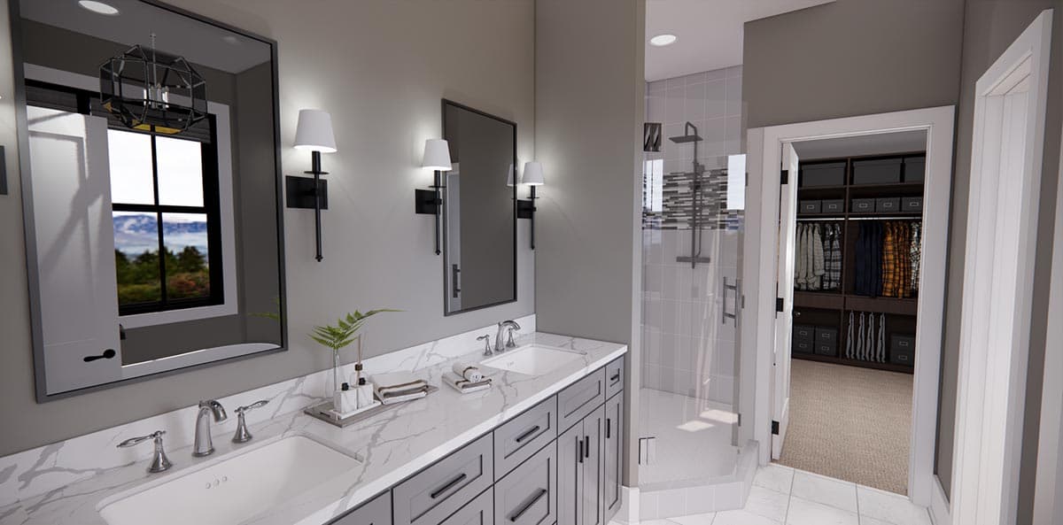 Plan 14700RK: Narrow Modern Farmhouse Plan with Home Office and Laundry On Both Floors - Image #28 - Country, Craftsman, Modern Farmhouse, New American