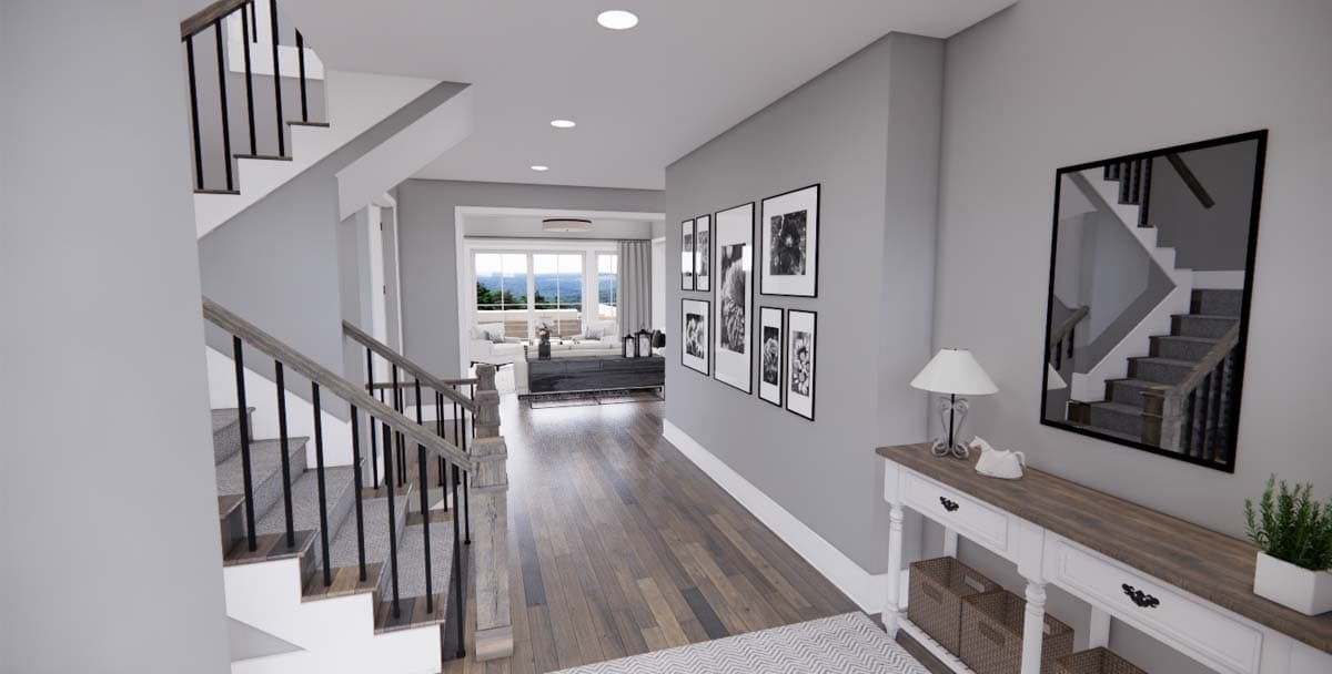 Plan 14702RK: 4-Bed New American Home Plan with a Home Office and Two Laundry Rooms - Image #7 - Craftsman, New American