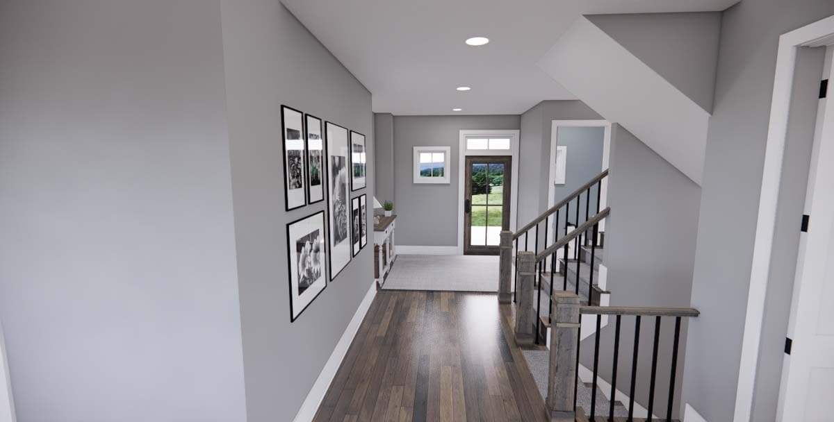 Plan 14702RK: 4-Bed New American Home Plan with a Home Office and Two Laundry Rooms - Image #8 - Craftsman, New American
