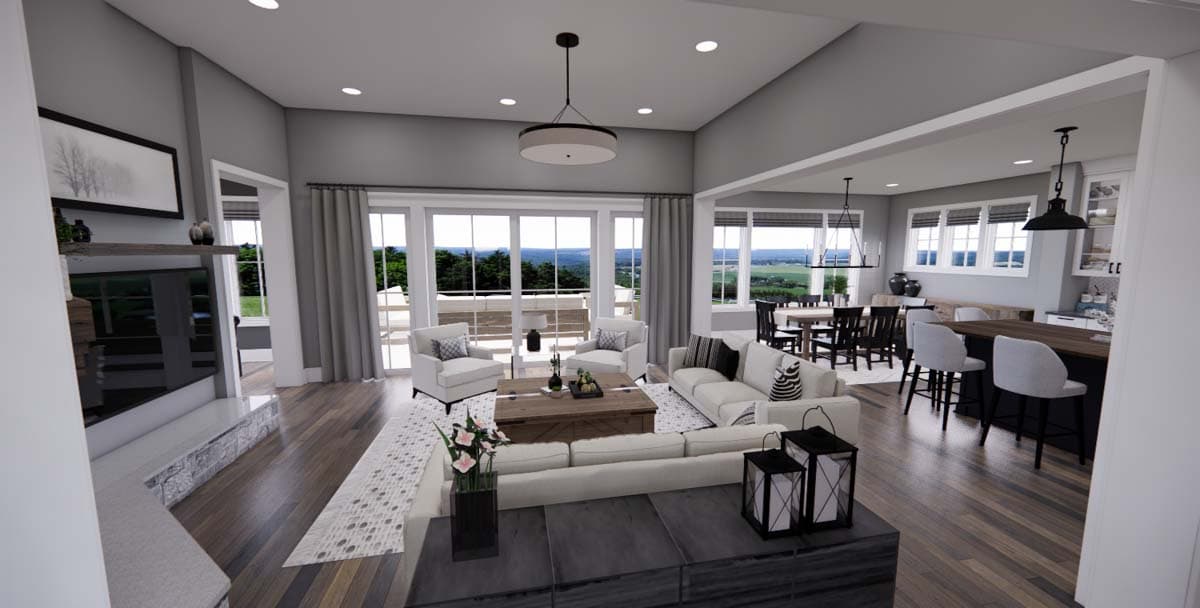 Plan 14702RK: 4-Bed New American Home Plan with a Home Office and Two Laundry Rooms - Image #9 - Craftsman, New American