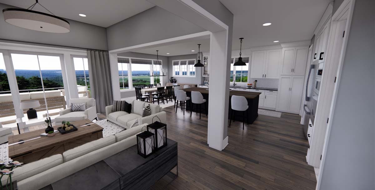 Plan 14702RK: 4-Bed New American Home Plan with a Home Office and Two Laundry Rooms - Image #10 - Craftsman, New American