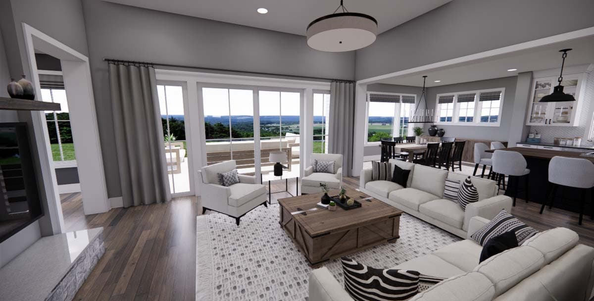 Plan 14702RK: 4-Bed New American Home Plan with a Home Office and Two Laundry Rooms - Image #13 - Craftsman, New American