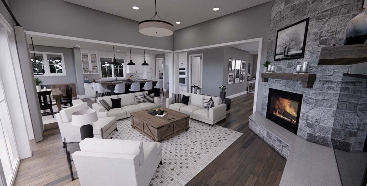 Plan 14702RK: 4-Bed New American Home Plan with a Home Office and Two Laundry Rooms - Image #14 - Craftsman, New American