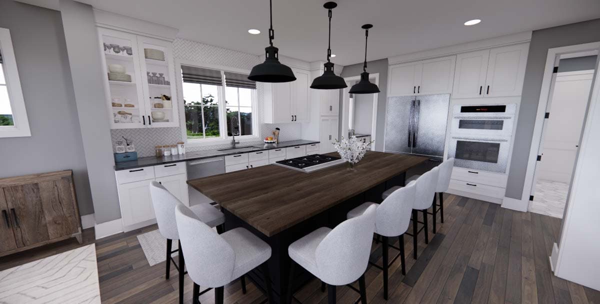 Plan 14702RK: 4-Bed New American Home Plan with a Home Office and Two Laundry Rooms - Image #17 - Craftsman, New American