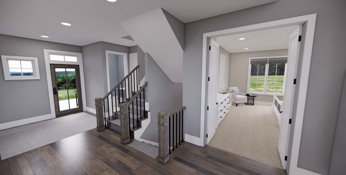 Plan 14702RK: 4-Bed New American Home Plan with a Home Office and Two Laundry Rooms - Image #26 - Craftsman, New American