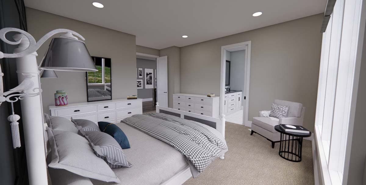 Plan 14702RK: 4-Bed New American Home Plan with a Home Office and Two Laundry Rooms - Image #28 - Craftsman, New American