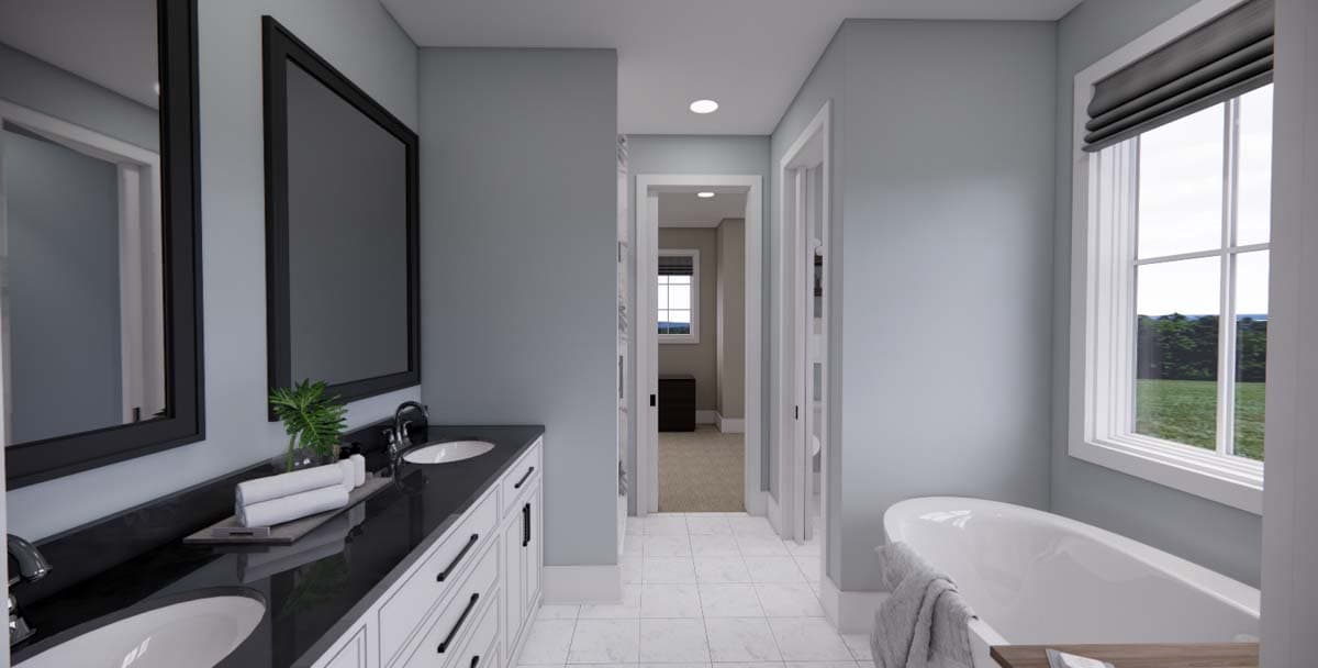 Plan 14702RK: 4-Bed New American Home Plan with a Home Office and Two Laundry Rooms - Image #29 - Craftsman, New American