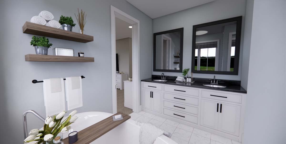 Plan 14702RK: 4-Bed New American Home Plan with a Home Office and Two Laundry Rooms - Image #30 - Craftsman, New American