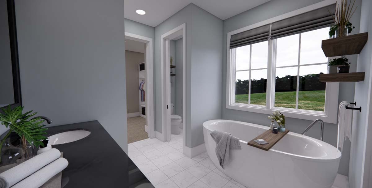 Plan 14702RK: 4-Bed New American Home Plan with a Home Office and Two Laundry Rooms - Image #31 - Craftsman, New American
