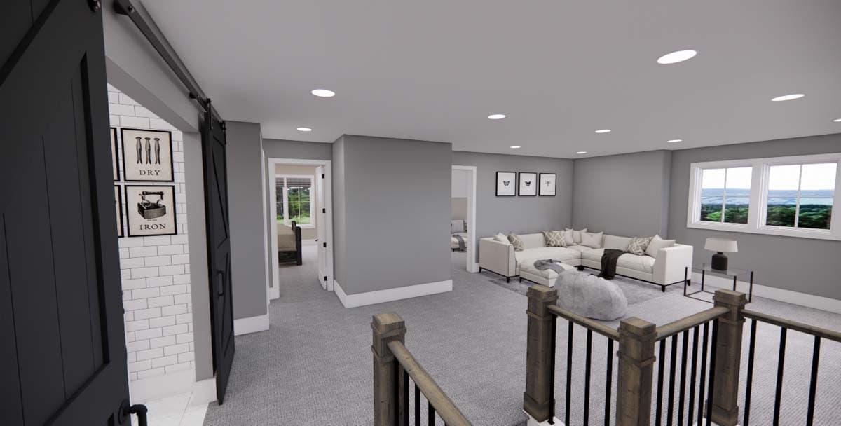Plan 14702RK: 4-Bed New American Home Plan with a Home Office and Two Laundry Rooms - Image #44 - Craftsman, New American
