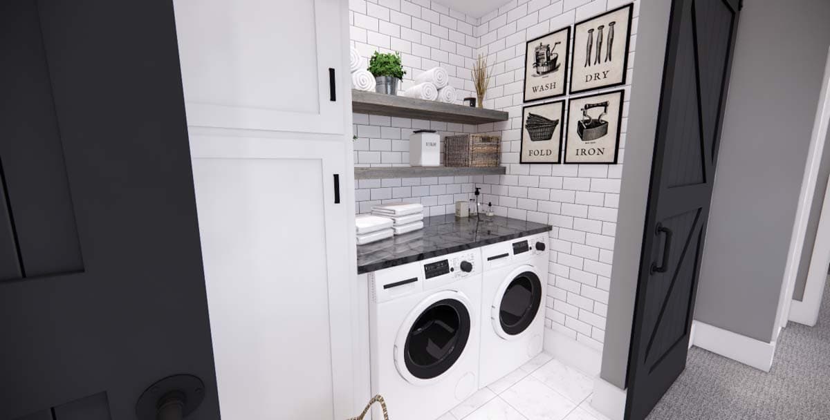 Plan 14702RK: 4-Bed New American Home Plan with a Home Office and Two Laundry Rooms - Image #45 - Craftsman, New American